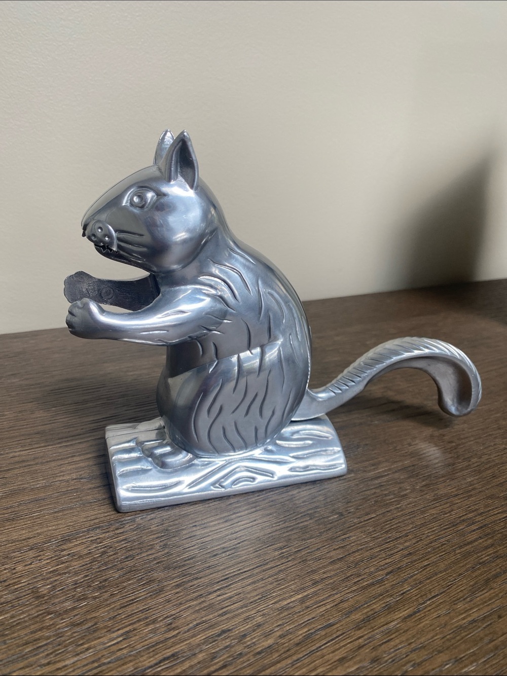 New Nutty Squirrel Silver Nutcracker